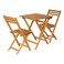 Mychoice Balcony Chair And Table Set Brown Pack of 3