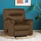 In House Velvet Rocking &amp; Rotating Recliner Chair - Brown - AB01