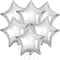 Party Time 6-Pieces 18 Inches Silver Star Foil Balloons Set For Wedding, Anniversary, Birthday Party Decorations - Party Supplies