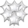 Party Time 6-Pieces 18 Inches Silver Star Foil Balloons Set For Wedding, Anniversary, Birthday Party Decorations - Party Supplies