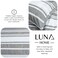 Luna Home Single Size 4 Pieces, Gray Stripe Design Bedding Set