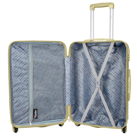 Senator Hard Case Large Suitcase Luggage Trolley For Unisex ABS Lightweight Travel Bag with 4 Spinner Wheels KH1065 Tea Green