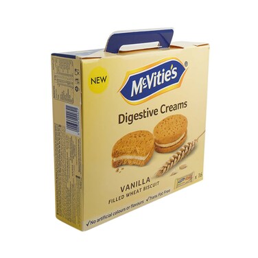 ماكفيتيز سريع الهضم بسكويت القمح المحشو بكريمة الفانيليا 40 غرام حزمة من 16.