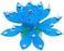 Party Time Blue Romantic Flower Musical Candles Happy Birthday Musical Candle Cake Topper - Cake Decoration