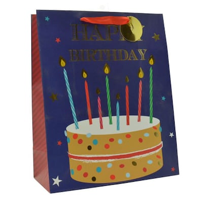 Levs Gift Bag Hbd Cake Wcandle Ls