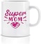 Goldedge Super Mom Pink Personalized Ceramic Sublimation Mug 11 Oz Fully Customized Coffee Mug