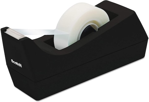 Generic Scotch C38Bk Desktop Tape Dispenser, 1&quot; Core, Weighted Non-Skid Base, Black