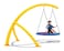 Rbwtoys New Outdoor Swing Series With Premium Metal, Curve Design With Round Seat, Playset For Kids RW-13121 260&times;160&times;185cm