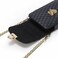 New Ladies Multifunctional Crossbody Vertical Mini Shoulder Bag/Mobile Phone Bag/Crocodile Pattern Coin Purse Black