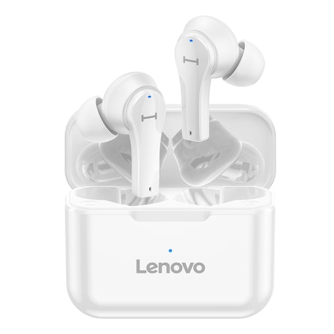 Lenovo-White  QT82 TWS Wireless BT Headphone In-ear Sports Earbuds Waterproof Sweatproof Earphone Noise Reduction Headphone White