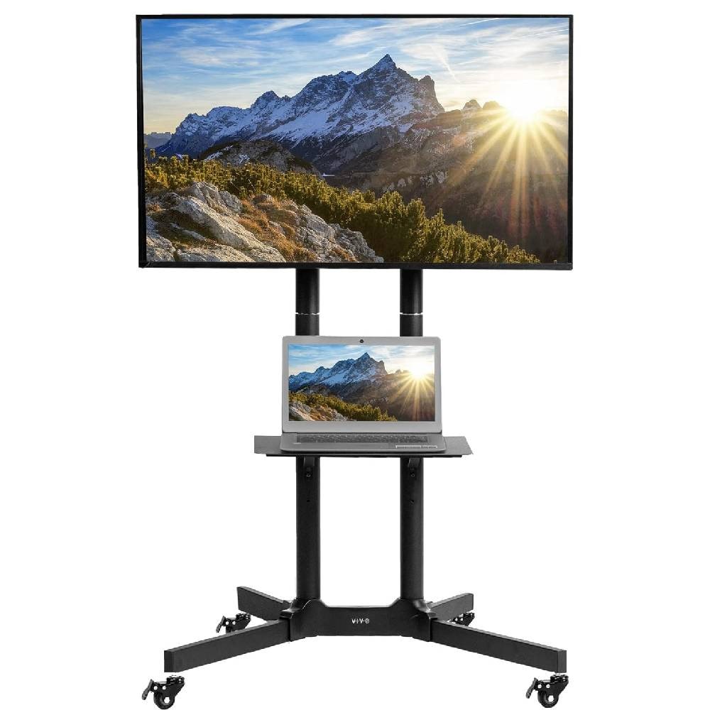 hyx Hyx Rolling Tv Cart For 32 To 65 Lcd Led Plasma Flat Panel Screen