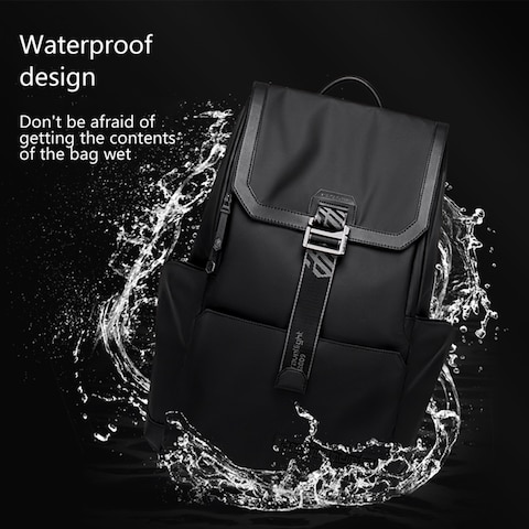 Arctic Hunter Stylish Backpack Water Repellant Anti Theft Laptop Shoulder Bag with Built in USB Earphone Port Premium Travel College Daypack B00428 Black