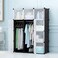 Generic Roland Diy Portable Wardrobe Bedroom Storage Organizer, Black (6 Cubes And 2 Hanging Section)