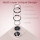 Moxedo Camera Lens Protector, 9H Tempered Glass, Aluminum Alloy Individual Ring Camera Cover Screen Protector Compatible for iPhone 13 6.1 inch/ 13 Mini 5.4 inch (PINK)