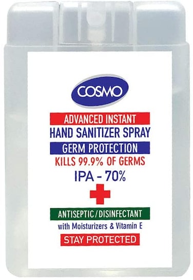 Cosmo Advanced Instant Hand Sanitizer Spray - 15ml, Pack Of 24