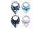Eazy kids Bandana Bibs Set of 4 - Organic Cotton - Anchor Ships