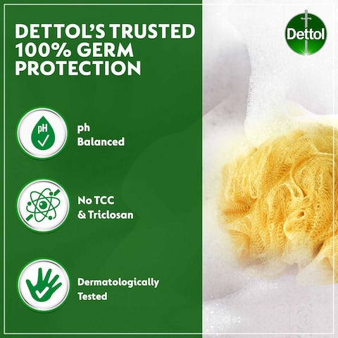 Dettol Instant Cool Antibacterial Bodywash and Shower Gel, Menthol &amp; Euclayptus, 250ml