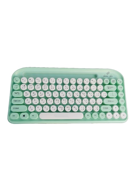 Dual Tec Wirless Bluetooth Keyboard 32.6 x 16 x 3.3 cm ( Green Color)