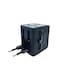 Generic - Universal Travel Adapter With Dual USB Charging Ports Black