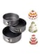 Generic 3-Piece Non-Stick Cake Mould Set Black