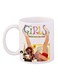 Pop Art Printed Mug White/Red/Blue 12ounce