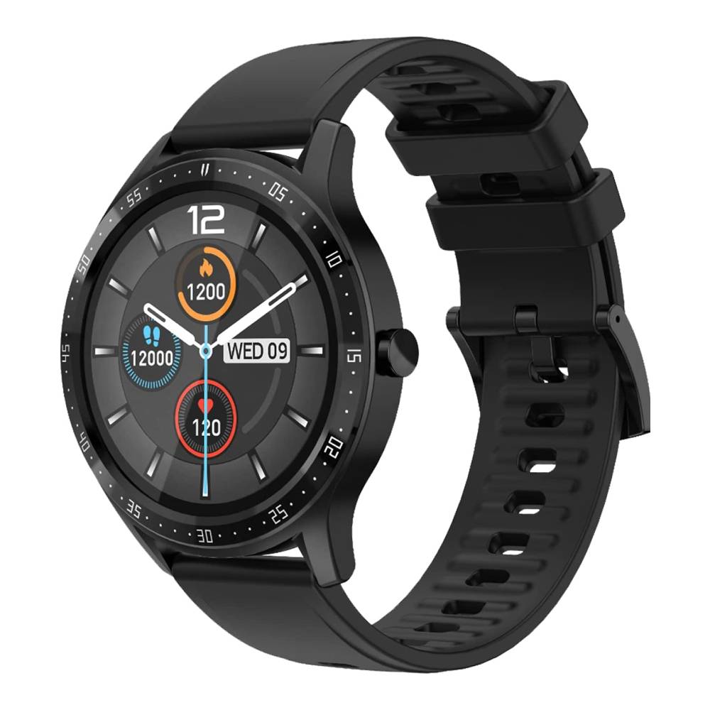 Full Touch Screen Round Watch With Heart Rate Monitor Black