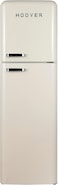 Hoover 326L Top Mount Retro Style Refrigerator, Total No Frost Design, Fresh Room, Humidity Control, Metal Texture Handle, Bottle Rack, 1 Year Warranty, Cream - HTR-M326-RC