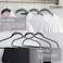 ZOBER Premium Velvet Hangers (Pack of 50) Heavyduty - Non Slip - Velvet Suit Hangers - Copper/Rose Gold Hooks,Space Saving Clothes Hangers (Grey)