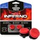 Kontrolfreek FPS Freek Inferno For PS4 And PS5, Performance Thumbsticks, 2 High-Rise Concave, Red