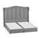 In House Shumt Linen Bed Frame - Queen - 200x150cm - Light Gray