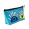 Biggdesign My Eyes On You Travel Cosmetic Bag, Make up Pouch Case, Toiletry Organizer Pencil Case, 25x13,5x6,5 cm / 10x5x3 in, Blue Color