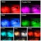 Car Interior LED 4 Strip Light Atmosphere 12 LED 12V Cigarette Lighter Plug 7 Colors