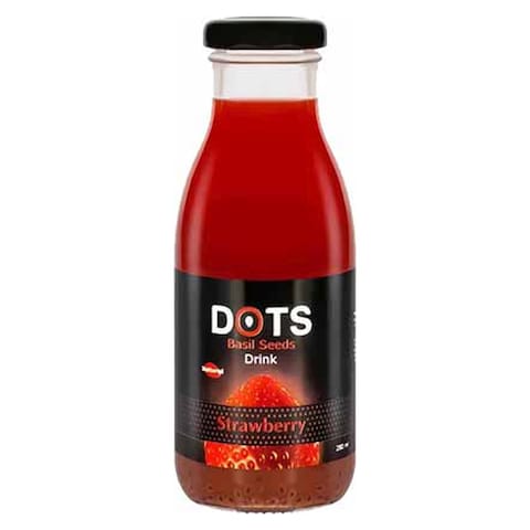 Dots Strawberry Flavour Basil Seed Drink - 280 ml
