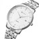 AFRA RYKER GENTS WATCH SILVER CASE WHITE DIAL SILVER BRACELET
