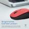 Promate 2.4G Wireless Mouse, Professional Precision Tracking Comfort Grip Mouse with USB Nano Receiver, 10m Range, 800/1200/1600 DPI Switch and 4 Functional Buttons for Mac OS, Windows, Tracker Red