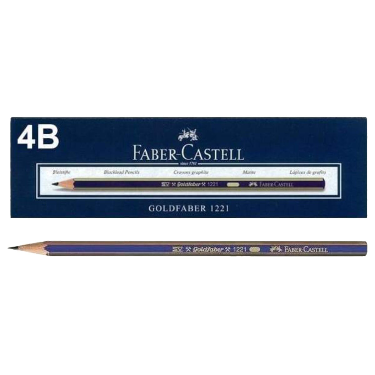 Buy Faber Castell Graphite pencil GOLDFABER 1221, 4B Online | Carrefour UAE