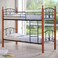 Karnak Wooden Steel Bunk Bed Double Decker Bunker Bed, Made Metal Steel &amp; Solid Wood Heavy Duty Guard Rails Sturdy For Home, Baby Home, Apartment Studio Room, Kb98