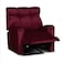In House Velvet Rocking Recliner Chair - Burgundy - AB011