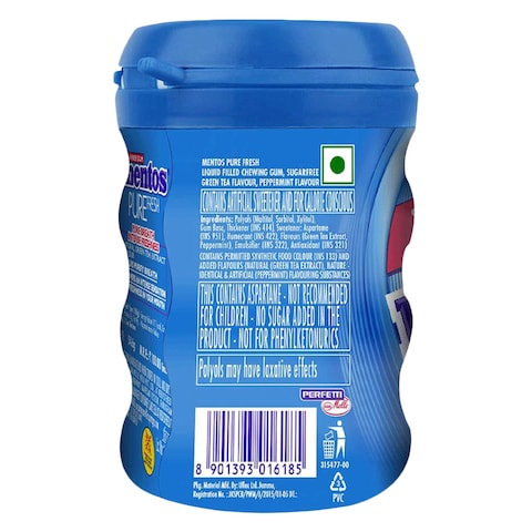 Mentos Sugar Free Pure Mint Gum - 28 Pieces