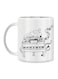 Giftex Piano Design Ceramic Coffe Mug White/Black 11Ounce