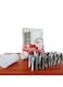 Bita 10-Piece Cake Decorating Icing Tool White/Silver 12centimeter