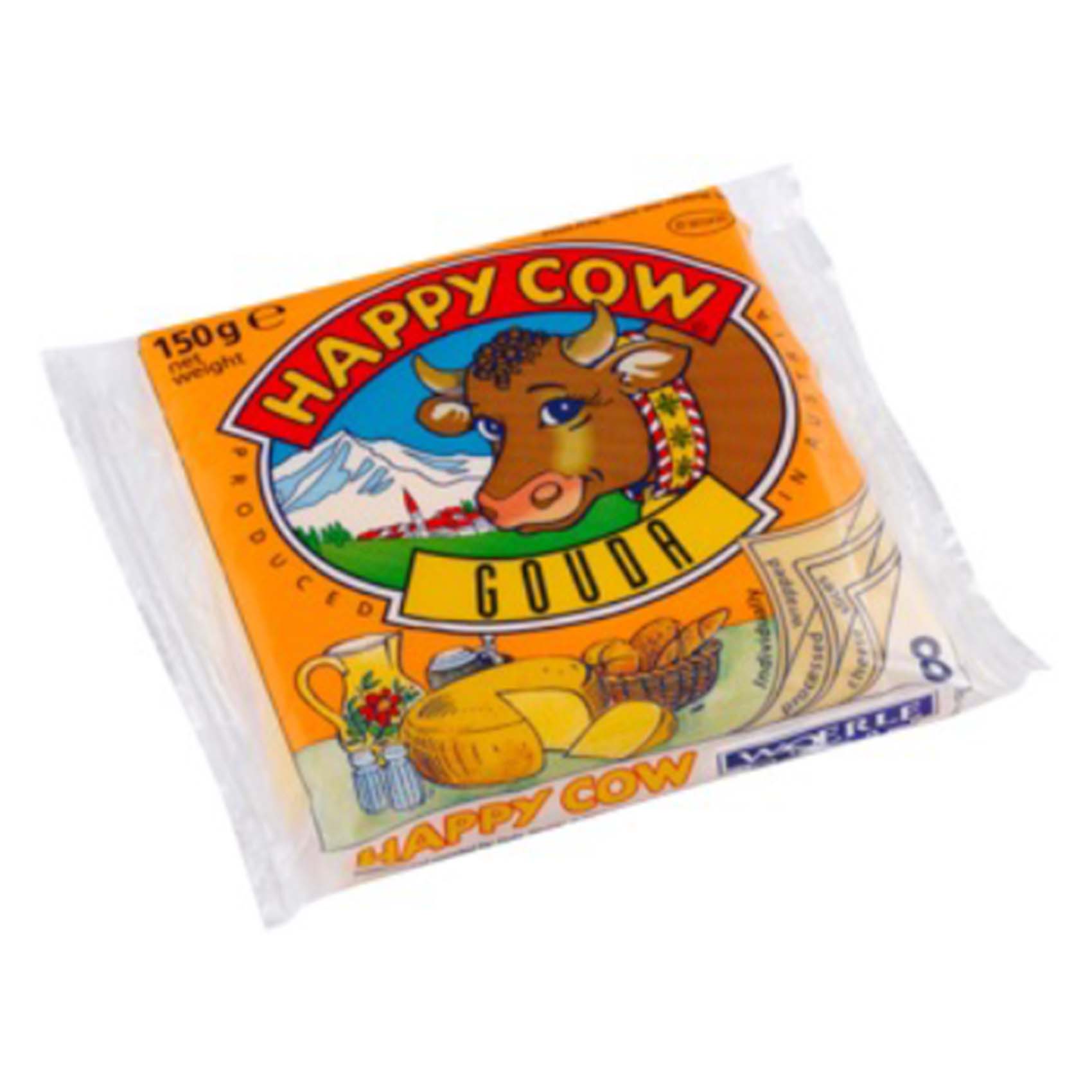Happy Cow 8 Slices Gouda 150G