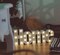 HOME Sign Metal LED Light White 59x23cm