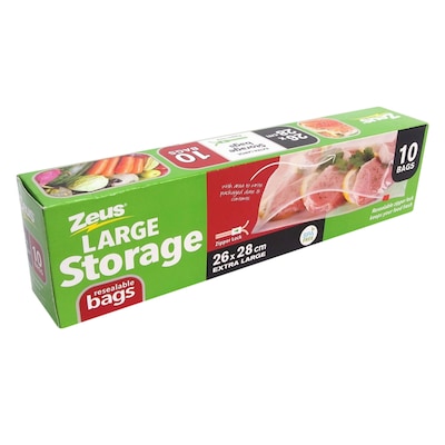 UBL STORAGE BAGS ZIPPER LOCK 10PK
