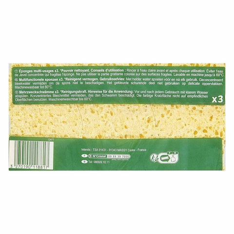 CRF SCRUBBING WASHING-UP SPONGES X3