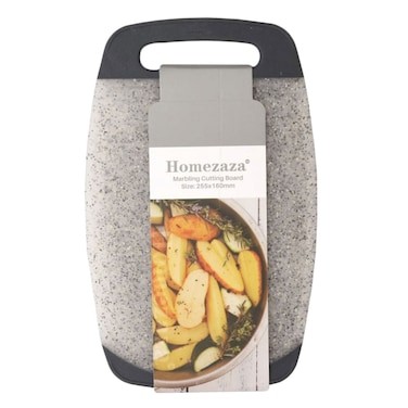 Homezaza Marble Cutting Board With Grip Big Grey And Black