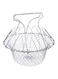 Generic Foldable Fried Basket Chef Basket Steel Silver