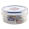 Lock &amp;amp; Lock Stackable Airtight Round Food Container Clear/Blue 300ml