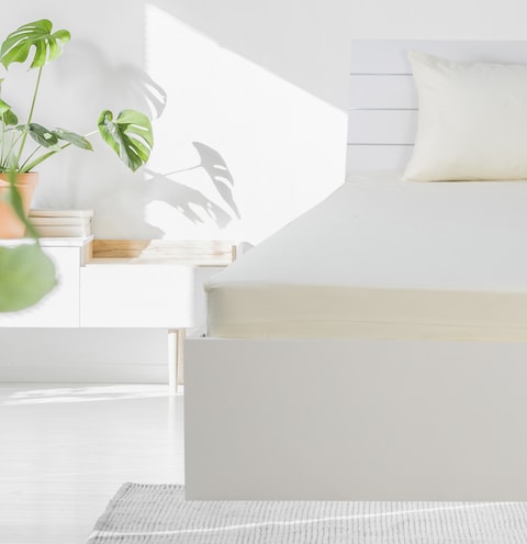 Deyarco Princess Fitted Sheet 3pc-Fabric: Cotton Poly Easy Iron - Color: Cream -Size: King 200x200+30cm + 2pc Pillowcase 50x75cm