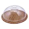 Wooden Cake Serving Plate With Lid Brown 26cm